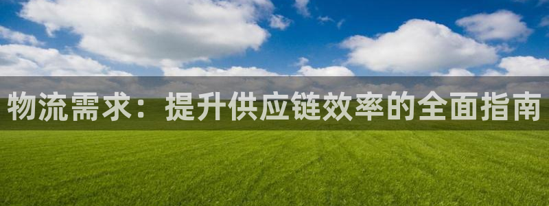 28圈注册官网:物流需求:提升供应链