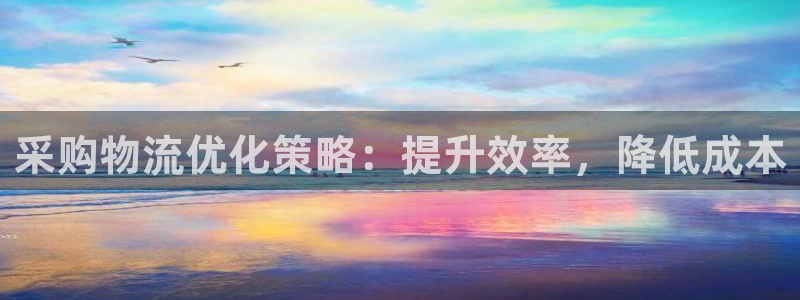 28圈如何看012路计划：采购物流优
